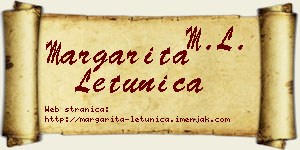 Margarita Letunica vizit kartica